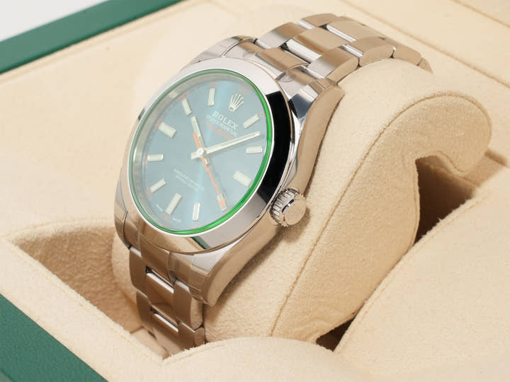 Rolex Milgauss Ref. 116400GV Stainless Steel Z-Blue Dial Unused 89xw8n8w