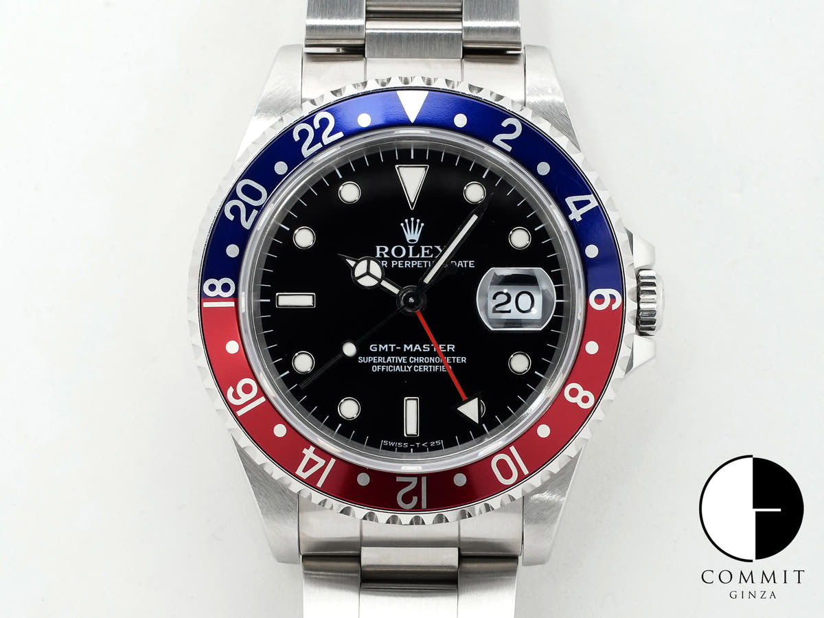 Rolex GMT-Master Ref. 16700 Stainless Steel Black Dial Oyster Bracelet Pre-owned b4xgf37w