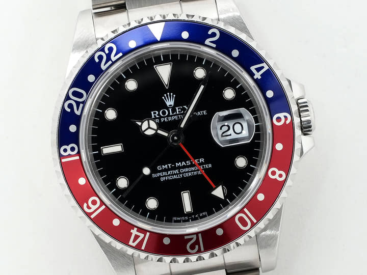 Rolex GMT-Master Ref. 16700 Stainless Steel Black Dial Oyster Bracelet Pre-owned b4xgf37w