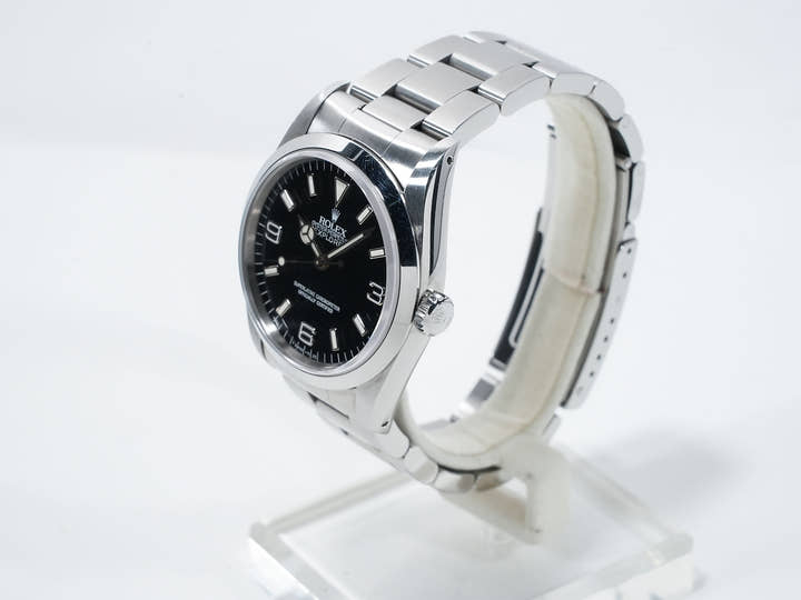 Pre-owned Rolex Explorer I Ref. 14270 Stainless Steel Black Dial Oyster Bracelet 9dhbwgie