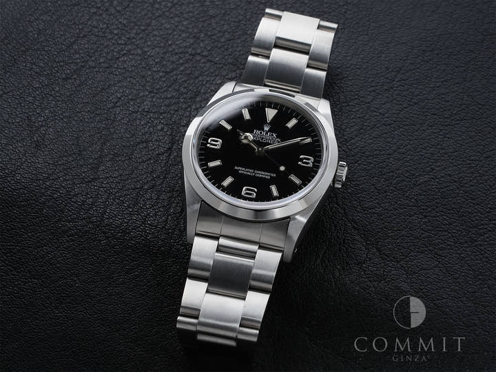 Pre-owned Rolex Explorer I Ref. 14270 Stainless Steel Black Dial Oyster Bracelet 9dhbwgie
