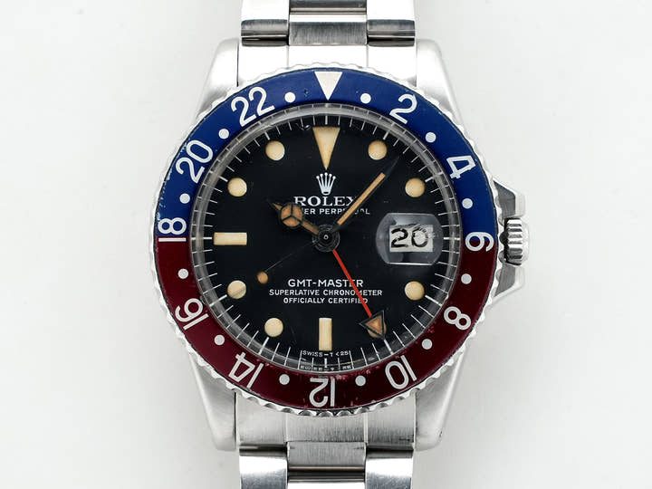 Pre-owned Rolex GMT-Master Ref. 1675 Stainless Steel Black Dial Oyster Bracelet t3mfchvm
