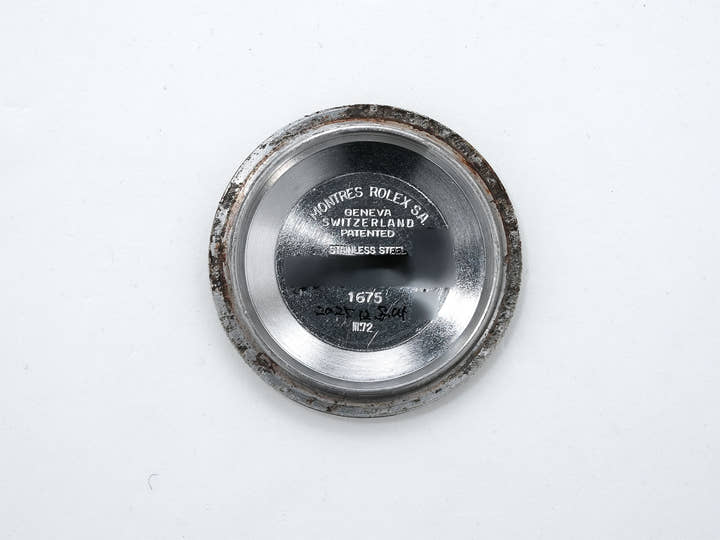 Pre-owned Rolex GMT-Master Ref. 1675 Stainless Steel Black Dial Oyster Bracelet t3mfchvm