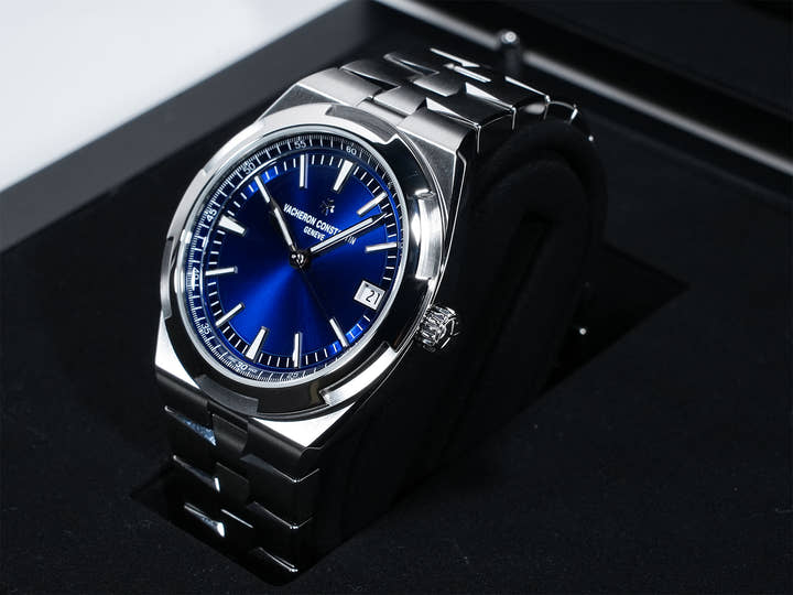 ヴァシュロンコンスタンタン オーヴァーシーズ オートマティック Ref.4520V/210A-B128 ステンレススチール ブルー文字盤 美品 3a6tk4ge