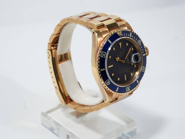 ロレックス サブマリーナー デイト Ref.16808 イエローゴールド ブルー文字盤 中古 zn9gjetq