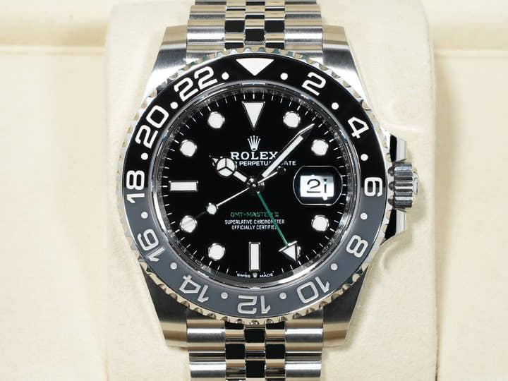 ロレックス GMTマスターII Ref.126710GRNR ステンレススチール ブラック文字盤 ジュビリーブレスレット 未使用 rscaniqr