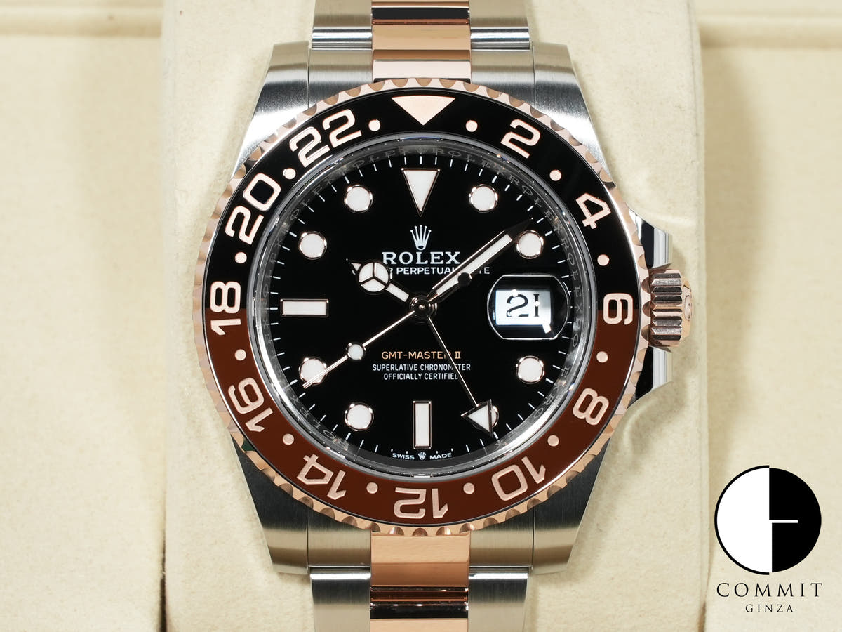 ロレックス GMTマスターII Ref.126711CHNR ステンレススチール/エバーローズゴールド ブラック文字盤 オイスターブレスレット 未使用 cp386544