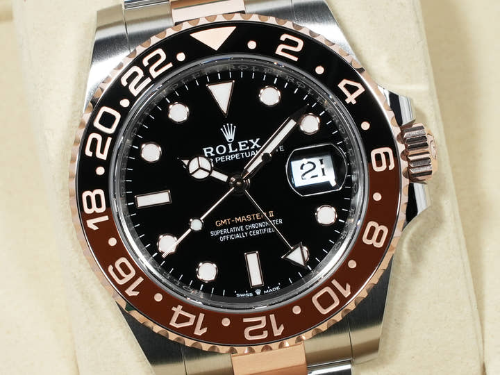 ロレックス GMTマスターII Ref.126711CHNR ステンレススチール/エバーローズゴールド ブラック文字盤 オイスターブレスレット 未使用 cp386544