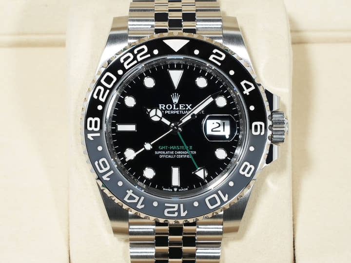 ロレックス GMTマスターII Ref.126710GRNR ステンレススチール ブラック文字盤 ジュビリーブレスレット 未使用 wdeymnjq