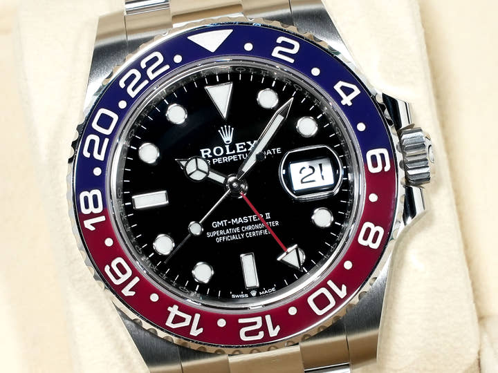 ロレックス GMTマスターII Ref.126710BLRO ステンレススチール ブラック文字盤 オイスターブレスレット 中古 8p5ufhm2
