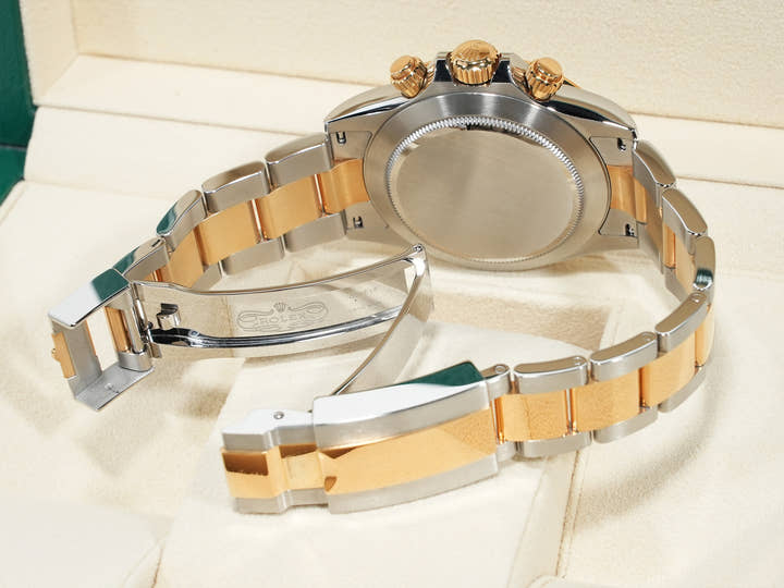 ロレックス デイトナ Ref.116503G ステンレススチール/イエローゴールド ブラックx8Pダイヤ文字盤 美中古 8f7ivttb