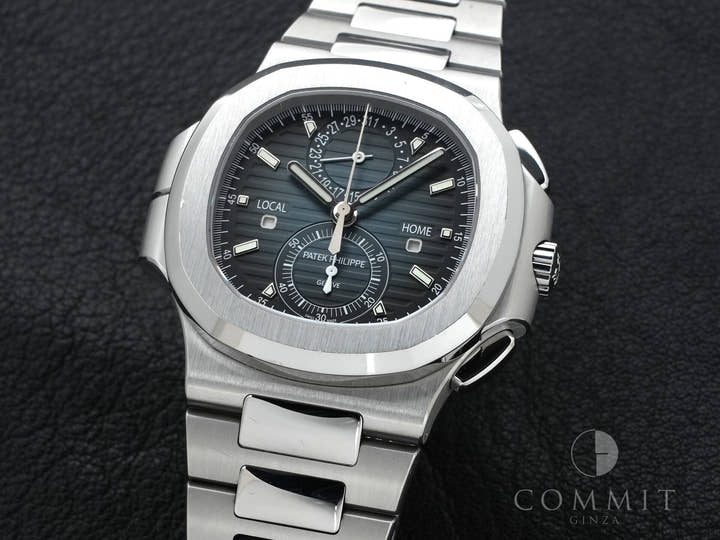 パテックフィリップ ノーチラス トラベルタイム クロノグラフ Ref.5990/1A-011 ステンレススチール ブルーソレイユ文字盤 中古 typvfvdz