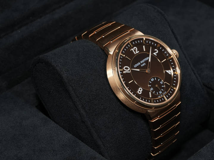 ルイヴィトン タンブール オトマティック Ref.W1PG10 ローズゴールド ブラウン文字盤 中古 idshb8yp