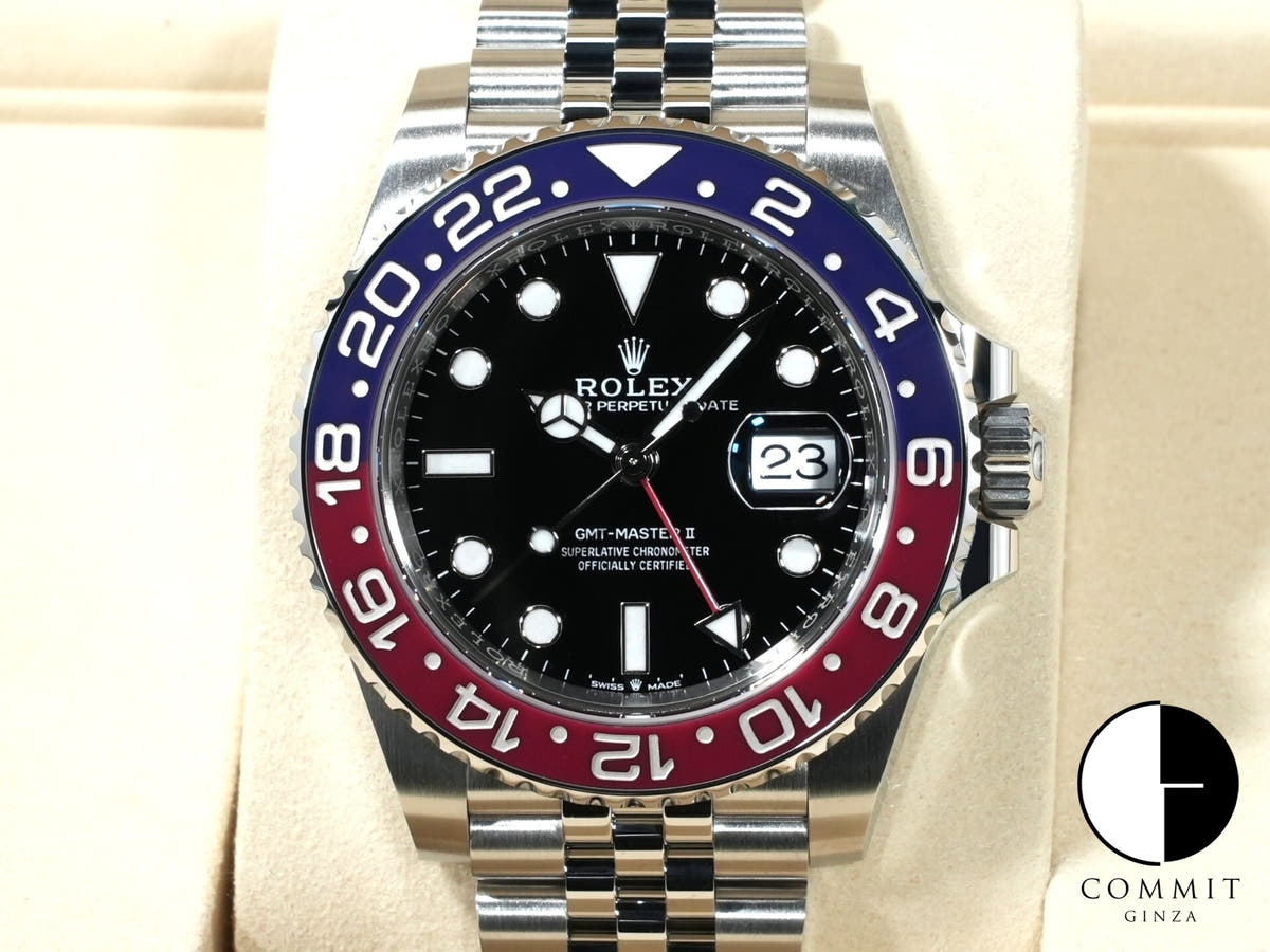 ロレックス GMTマスターII Ref.126710BLRO ステンレススチール ブラック文字盤 ジュビリーブレスレット 未使用 v97dn45j