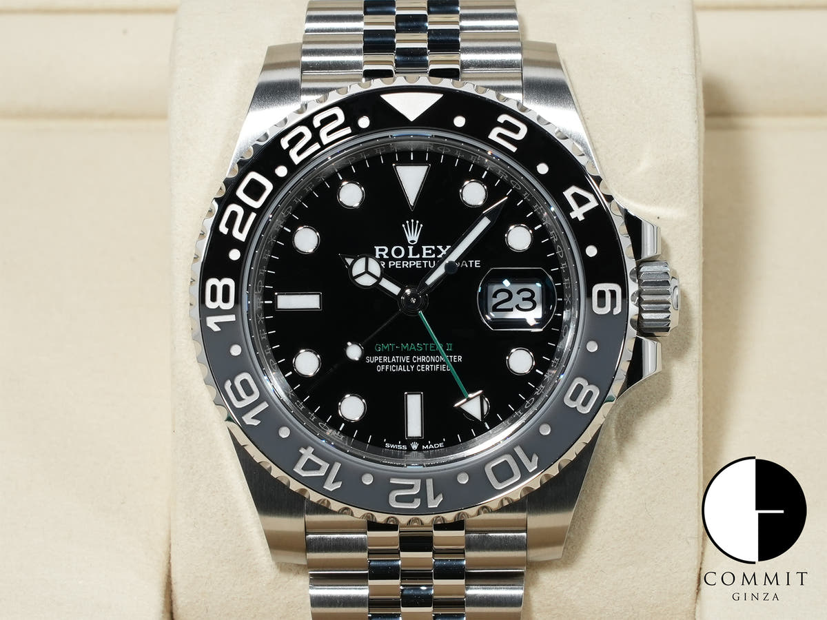 ロレックス GMTマスターII Ref.126710GRNR ステンレススチール ブラック文字盤 ジュビリーブレスレット 未使用 cy7z4uui