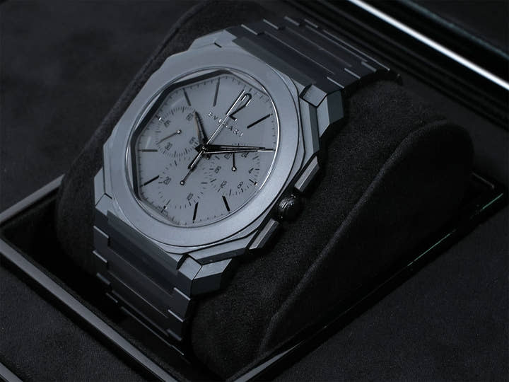 ブルガリ オクト フィニッシモ クロノグラフ GMT Ref.103278 セラミック ブラック文字盤 美品 b6s6g45z