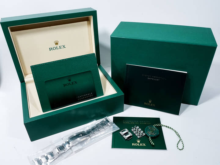 ロレックス デイトジャスト36 Ref.126234 ステンレススチール/ホワイトゴールド スレートローマン文字盤 ジュビリーブレスレット 美中古 7qee3xfv