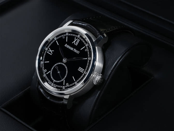 オーデマピゲ ジュール オーデマ ミニッツリピーター スーパーソヌリ Ref.26590PT.OO.D002CR.01 プラチナ ブラックエナメル文字盤 美中古 sa5j2krv