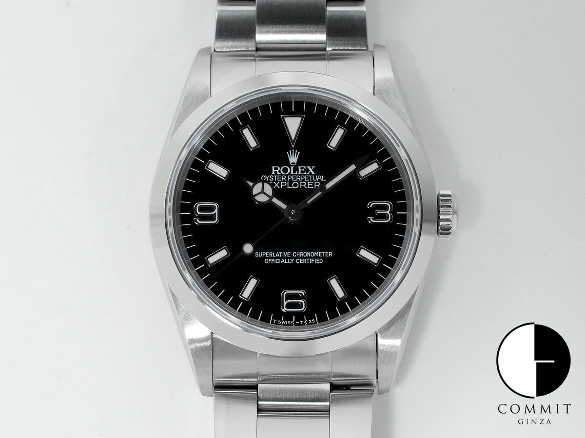 ロレックス エクスプローラーI Ref.14270 ステンレススチール ブラック文字盤 オイスターブレスレット 中古 mfoqyym7