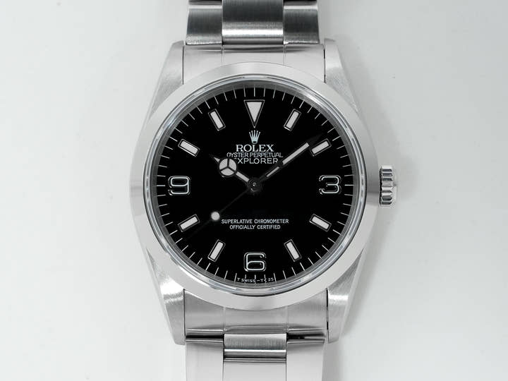 ロレックス エクスプローラーI Ref.14270 ステンレススチール ブラック文字盤 オイスターブレスレット 中古 mfoqyym7