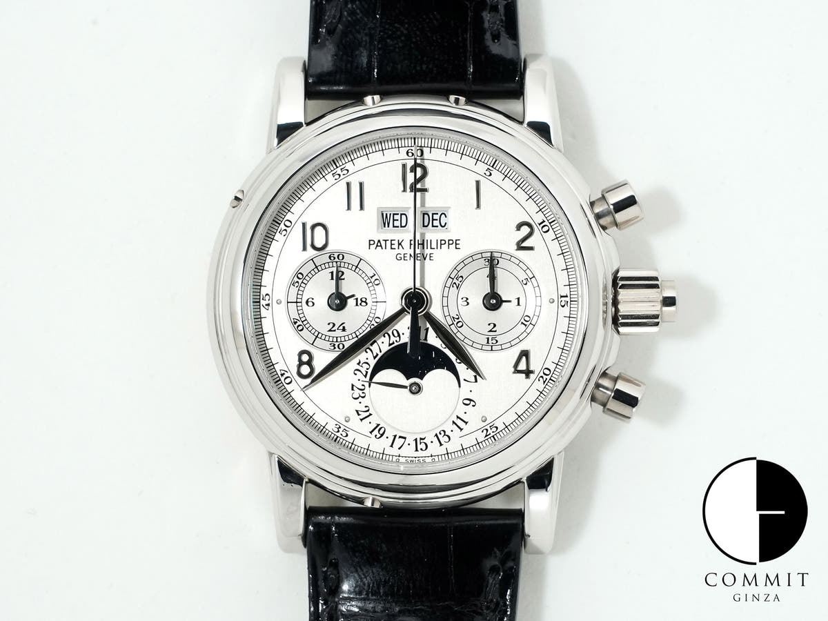 パテックフィリップ パーペチュアルカレンダー スプリットセコンド クロノグラフ Ref.5004P-021 プラチナ シルバー文字盤 美品 p8vxee69