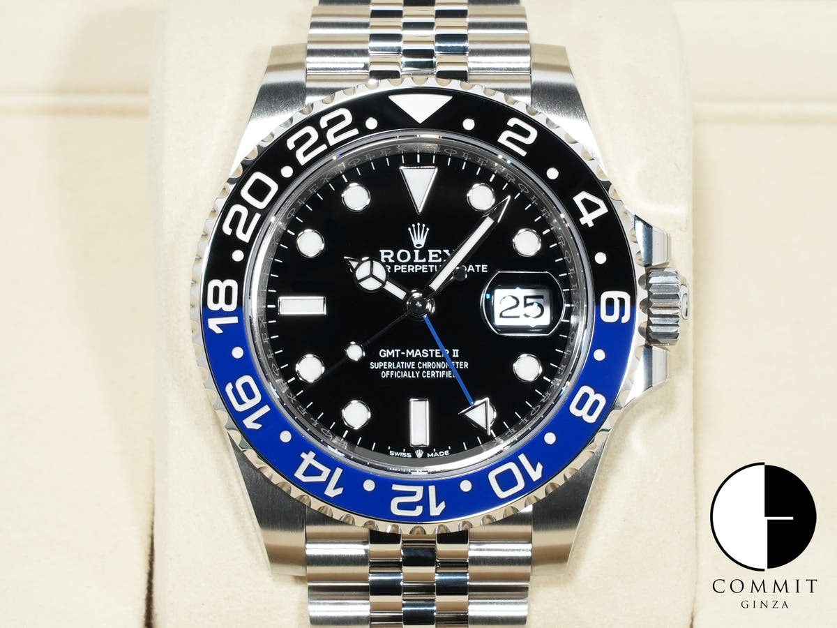 ロレックス GMTマスターII Ref.126710BLNR ステンレススチール ブラック文字盤 ジュビリーブレスレット 未使用 447a7jg6