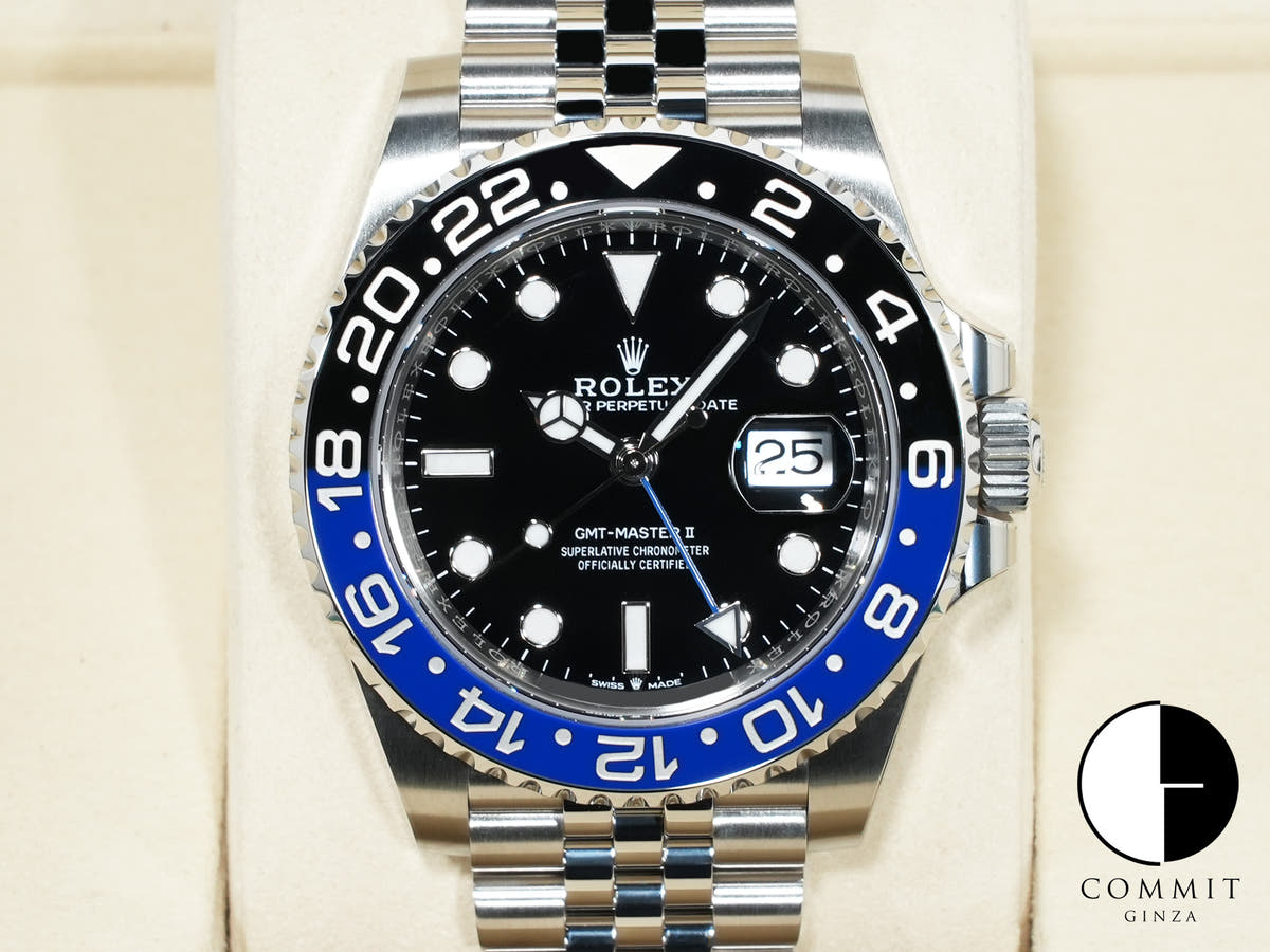 ロレックス GMTマスターII Ref.126710BLNR ステンレススチール ブラック文字盤 ジュビリーブレスレット 未使用 kfc4by4g