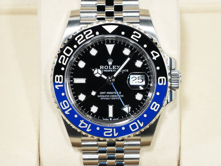 ロレックス GMTマスターII Ref.126710BLNR ステンレススチール ブラック文字盤 ジュビリーブレスレット 未使用 kfc4by4g