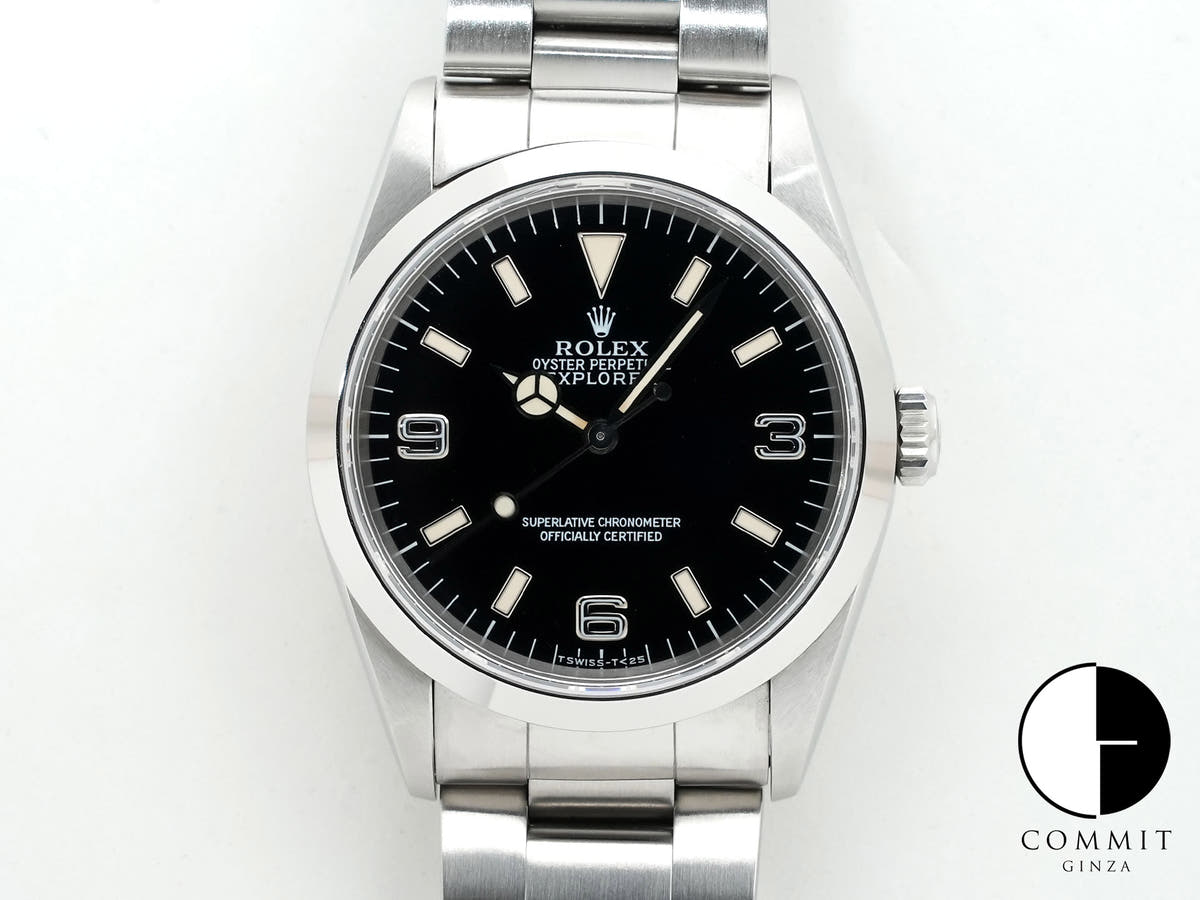 ロレックス エクスプローラーI Ref.14270 ステンレススチール ブラック文字盤 オイスターブレスレット 中古 eve2kkcp