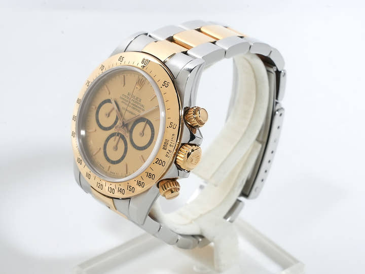 ロレックス デイトナ エルプリメロ Ref.16523 ステンレススチール/イエローゴールド シャンパン文字盤 中古 bg4pssat