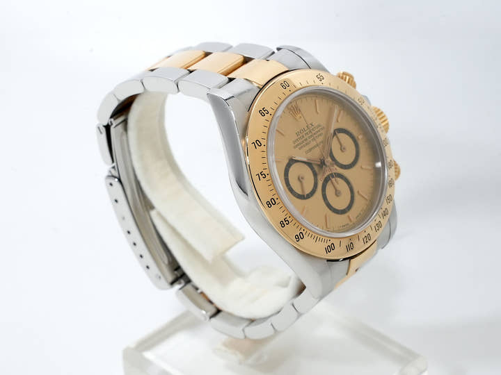 ロレックス デイトナ エルプリメロ Ref.16523 ステンレススチール/イエローゴールド シャンパン文字盤 中古 bg4pssat