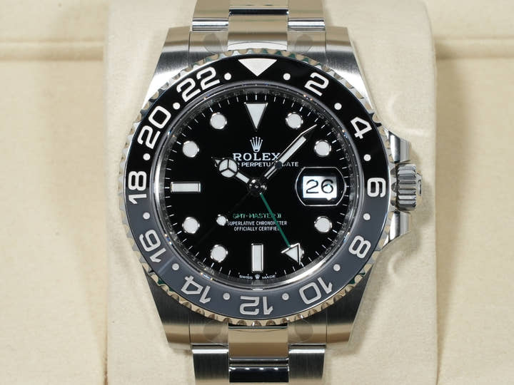 Rolex GMT-Master II Ref. 126710GRNR Stainless Steel Black Dial Oyster Bracelet Unused gc6wkczh