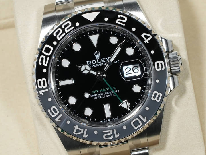 Rolex GMT-Master II Ref. 126710GRNR Stainless Steel Black Dial Oyster Bracelet Unused gc6wkczh
