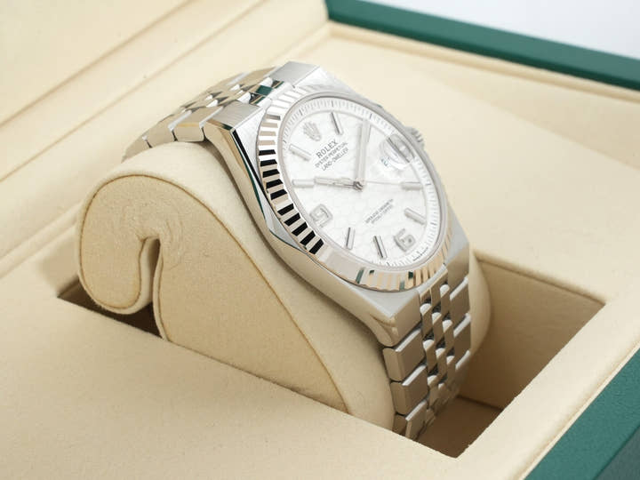 ロレックス ランドドゥエラー Ref.127334 ステンレススチール/ホワイトゴールド ホワイト文字盤 ジュビリーブレスレット 美品 kuin6fiy