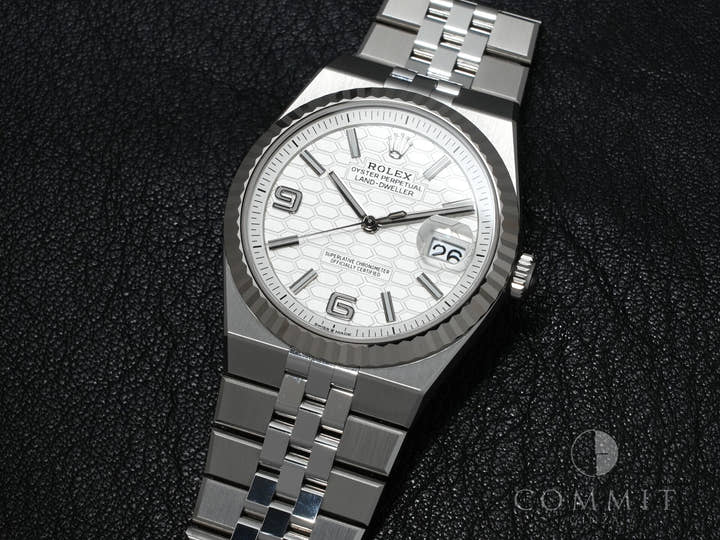 ロレックス ランドドゥエラー Ref.127334 ステンレススチール/ホワイトゴールド ホワイト文字盤 ジュビリーブレスレット 美品 kuin6fiy