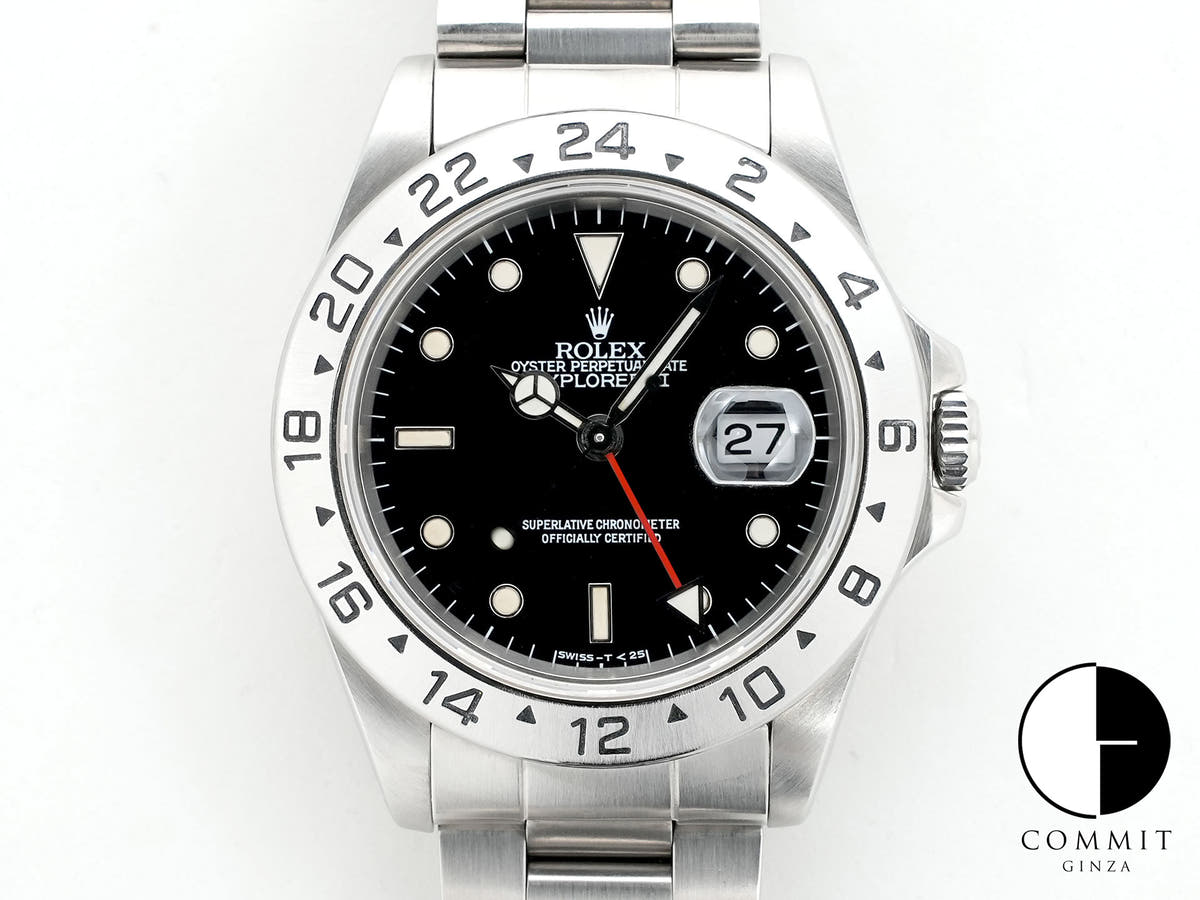 ロレックス エクスプローラーII Ref.16570 ステンレススチール ブラック文字盤 オイスターブレスレット 中古 6cs27qui