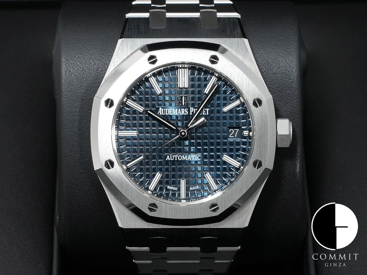 オーデマピゲ ロイヤルオーク Ref.15450ST.OO.1256ST.03 ステンレススチール ブルー文字盤 美中古 32t6bw3c