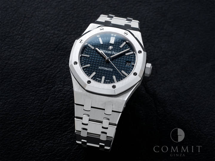 オーデマピゲ ロイヤルオーク Ref.15450ST.OO.1256ST.03 ステンレススチール ブルー文字盤 美中古 32t6bw3c
