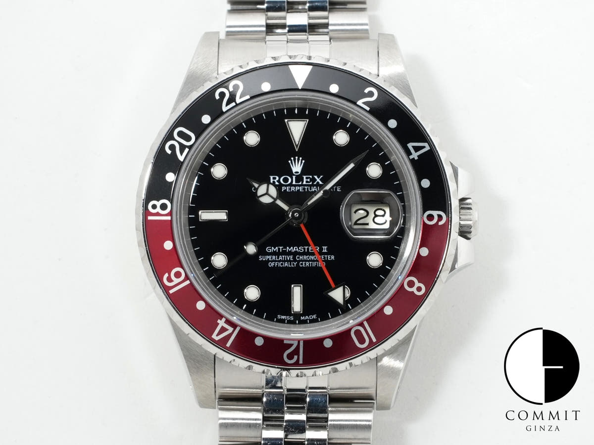 ロレックス GMTマスターII Ref.16760 ステンレススチール ブラック文字盤 ジュビリーブレスレット 美品 4jtirybc