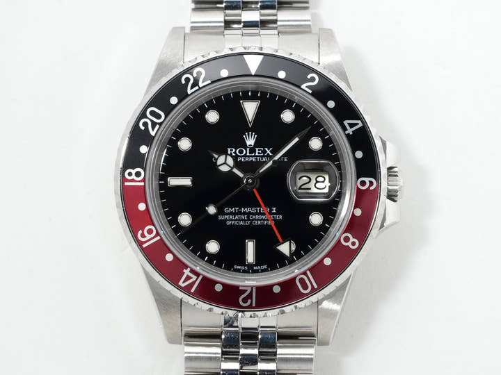 ロレックス GMTマスターII Ref.16760 ステンレススチール ブラック文字盤 ジュビリーブレスレット 美品 4jtirybc