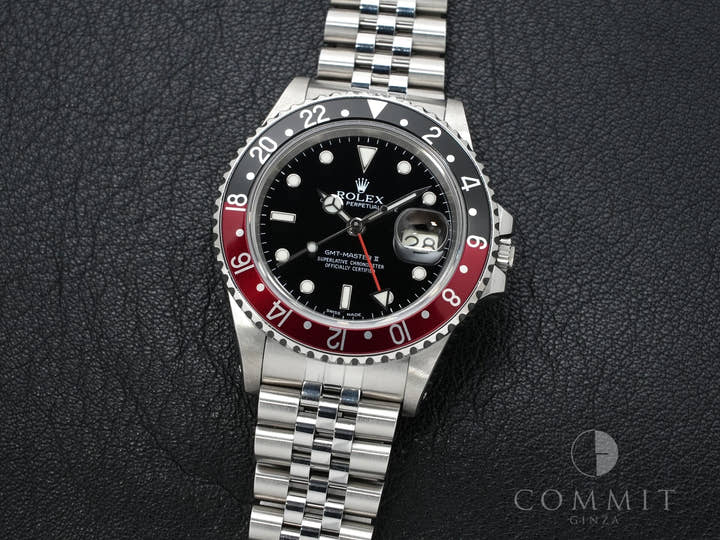 ロレックス GMTマスターII Ref.16760 ステンレススチール ブラック文字盤 ジュビリーブレスレット 美品 4jtirybc