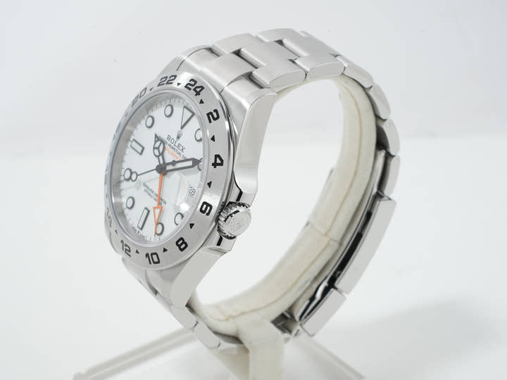 ロレックス エクスプローラーII Ref.226570 ステンレススチール ホワイト文字盤 オイスターブレスレット 美品 t5nnyzuf