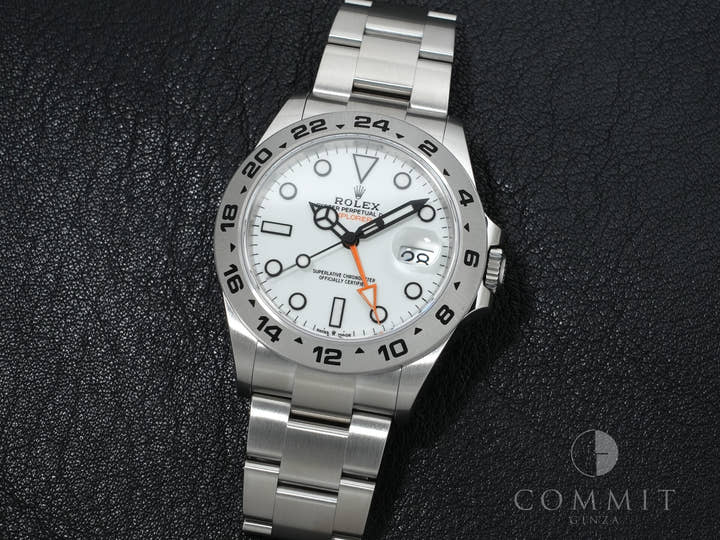 ロレックス エクスプローラーII Ref.226570 ステンレススチール ホワイト文字盤 オイスターブレスレット 美品 t5nnyzuf