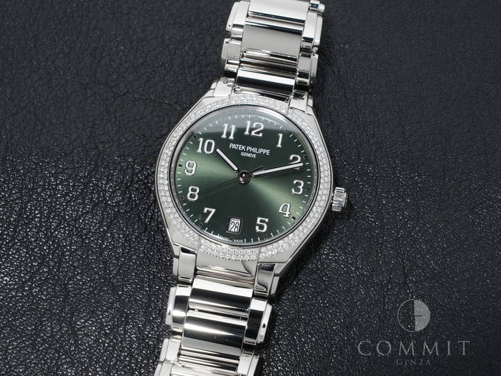 パテックフィリップ Twenty-4 Ref.7300/1200A-011 ステンレススチール オリーブグリーン ソレイユ文字盤 美品 osi6wzqf