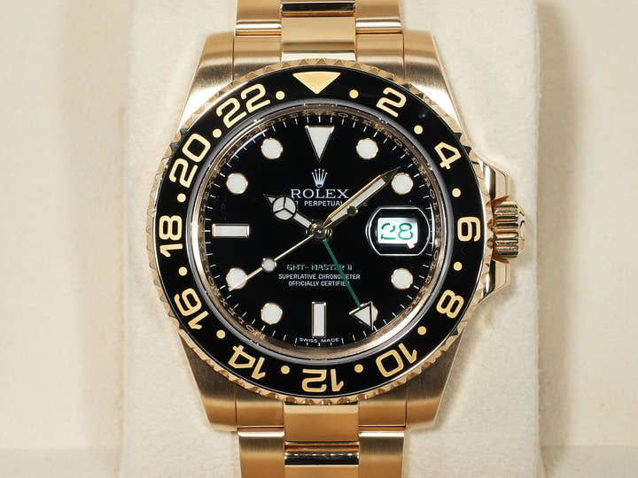 ロレックス GMTマスターII Ref.116718LN イエローゴールド ブラック文字盤 オイスターブレスレット 美品 pcp3duq6