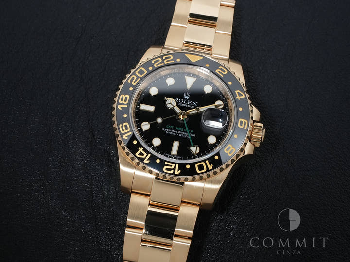 ロレックス GMTマスターII Ref.116718LN イエローゴールド ブラック文字盤 オイスターブレスレット 美品 pcp3duq6