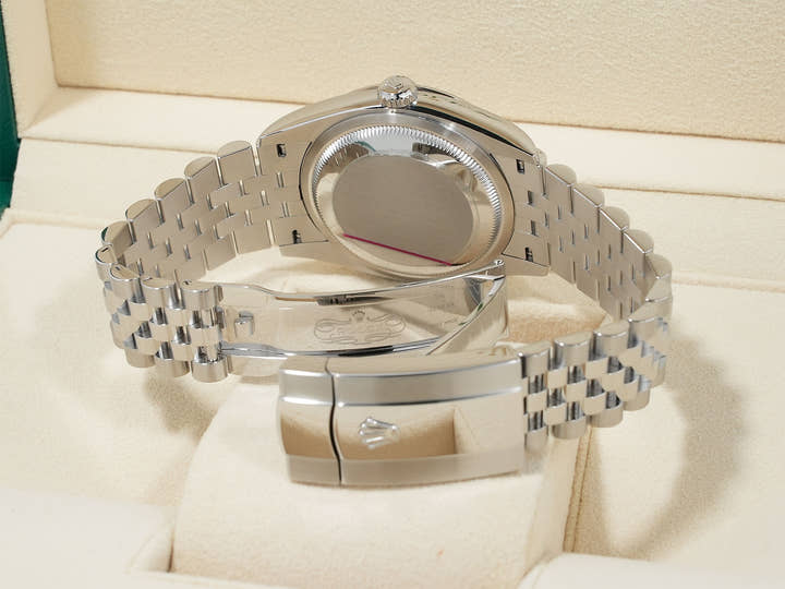 ロレックス デイトジャスト36 Ref.126234 ステンレススチール/ホワイトゴールド ブラック文字盤 ジュビリーブレスレット 美品 2ajhyjox