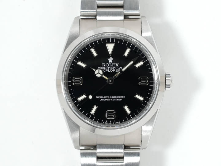 ロレックス エクスプローラーI Ref.14270 ステンレススチール ブラック文字盤 オイスターブレスレット 美品 5g7ghxf7