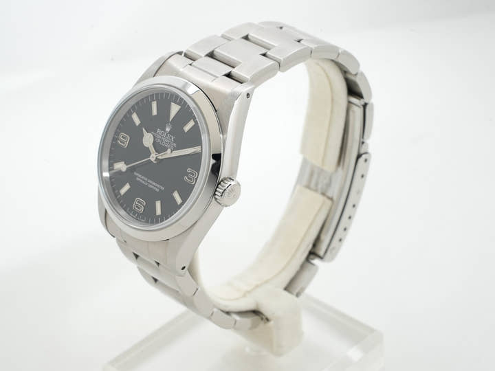 ロレックス エクスプローラーI Ref.14270 ステンレススチール ブラック文字盤 オイスターブレスレット 美品 5g7ghxf7