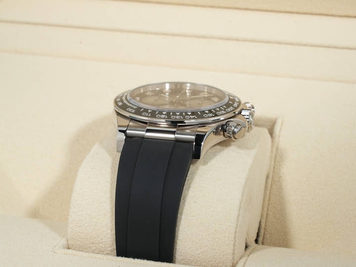 ロレックス デイトナ Ref.126519LN ホワイトゴールド ブライトブラックxスチールx8Pダイヤ文字盤 美中古 putkxwey